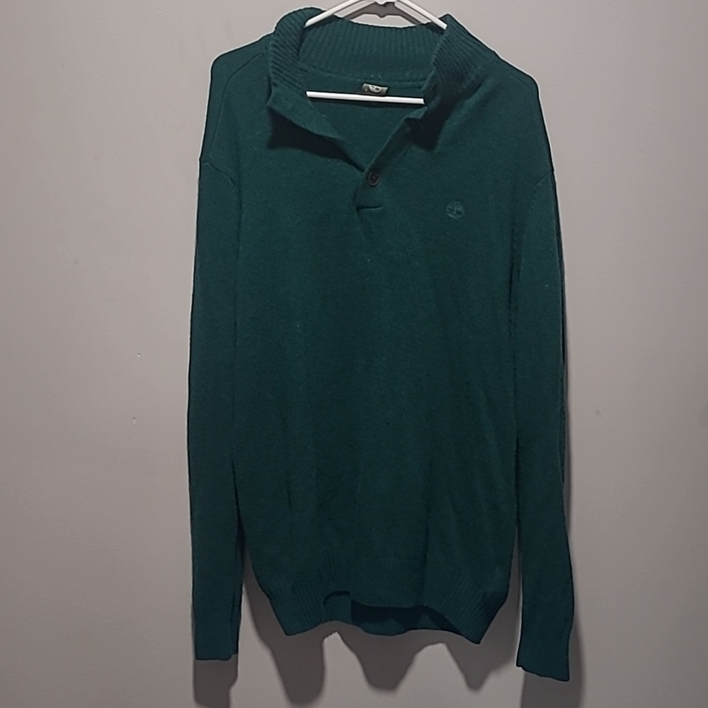 Timberland sz XL green wool blend mens sweater MT24